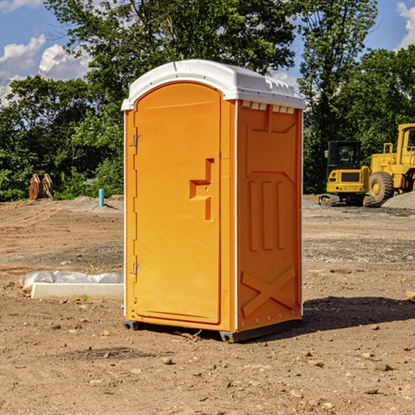 how often are the portable restrooms cleaned and serviced during a rental period in Flat Rock